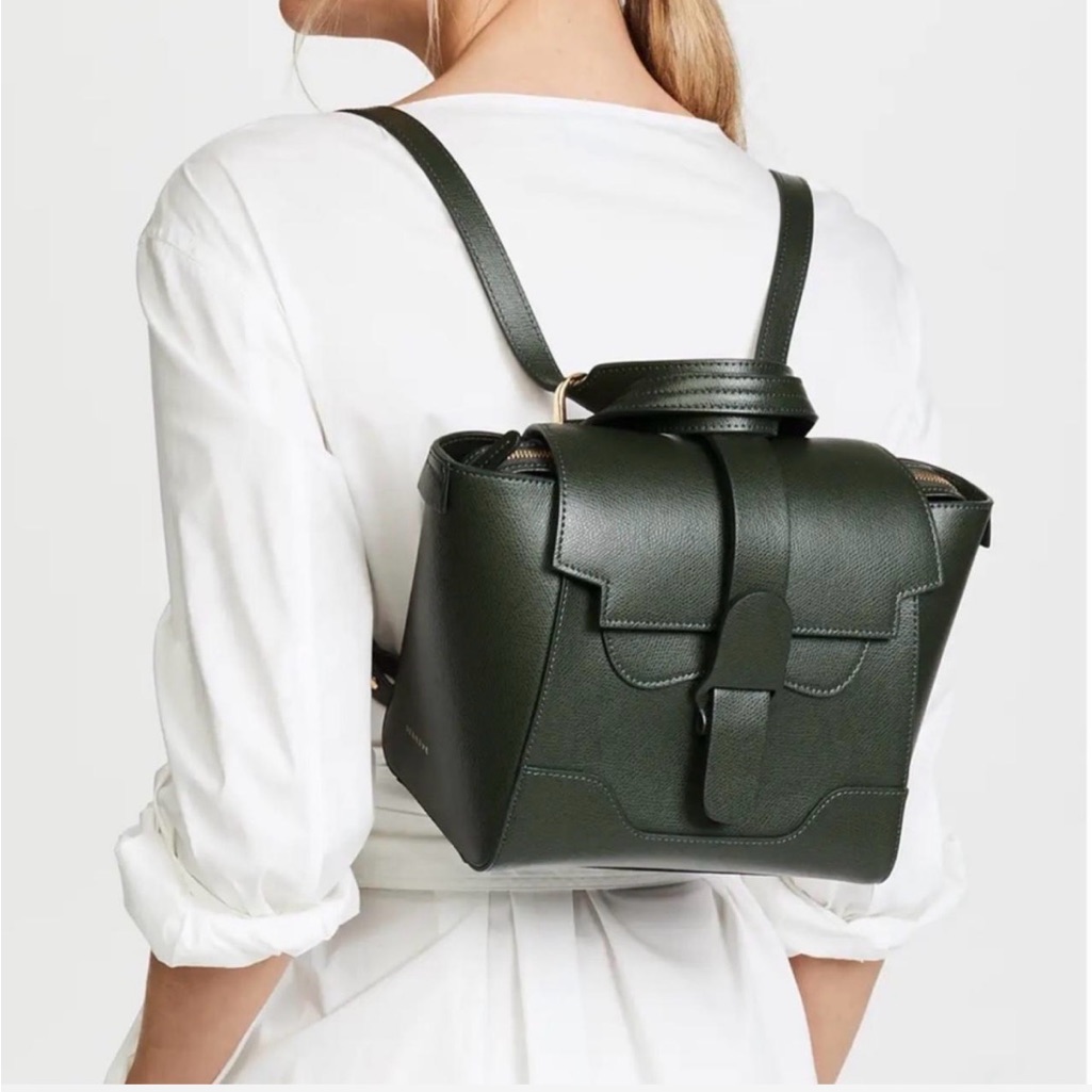 Senreve Mini Maestra Leather Convertible Backpack